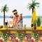 3 Pcs Summer Tiki Table Covers 54'' x 108'' Hawaiian Luau Tablecloths